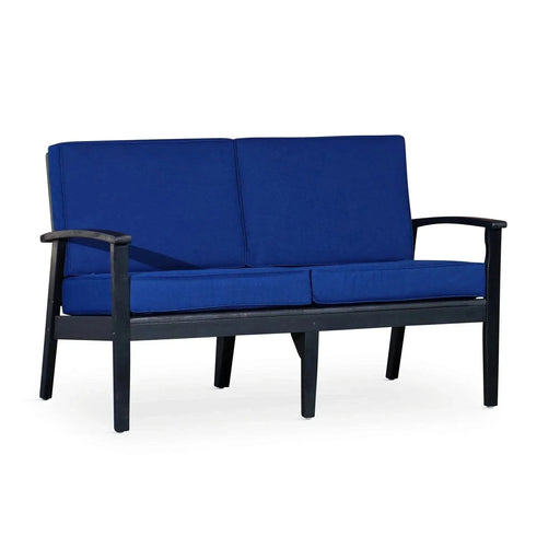 Longs Peak Eucalyptus Loveseat with Cushion Espresso Navy -DTYStore