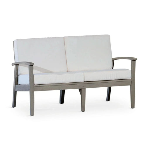 Longs Peak Eucalyptus Loveseat with Cushion Driftwood Gray Cream -DTYStore