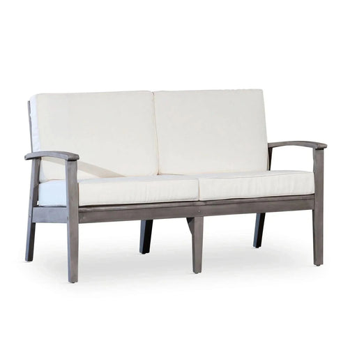 Longs Peak Eucalyptus Loveseat with Cushion Silver Gray Cream -DTYStore