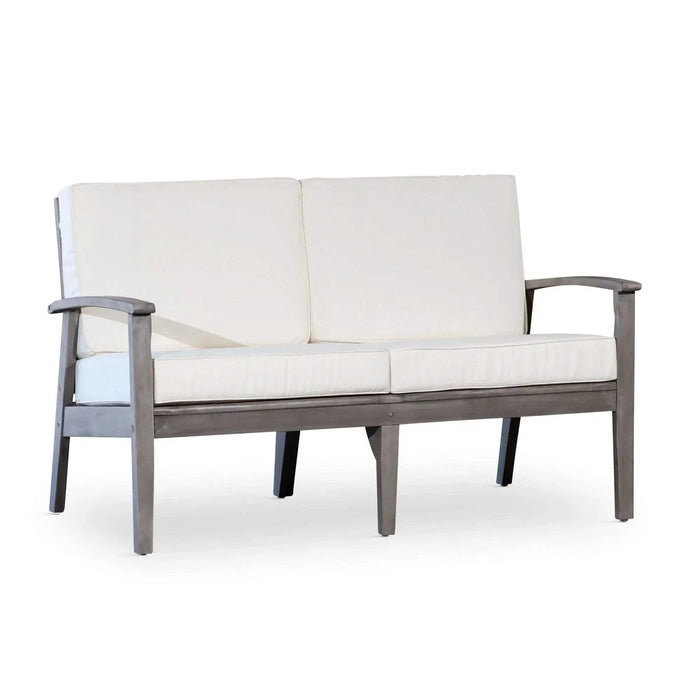 Longs Peak Eucalyptus Loveseat with Cushion Silver Gray Cream -DTYStore