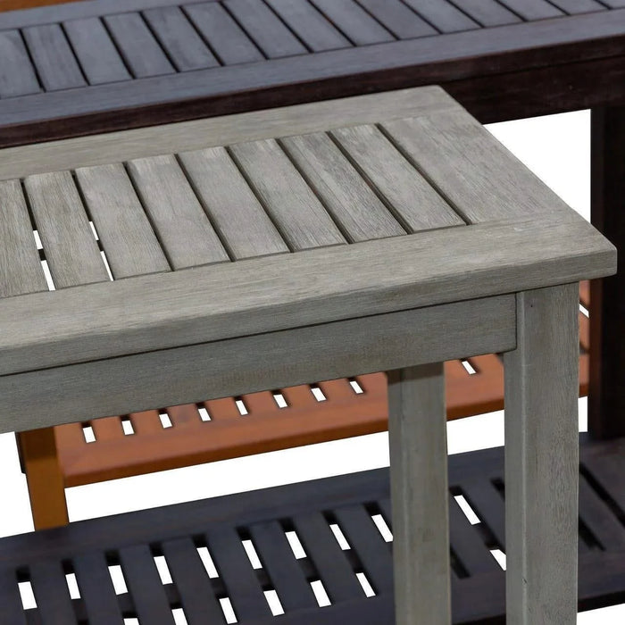 Longs Peak Eucalyptus Outdoor Console Table Driftwood Gray -DTYStore