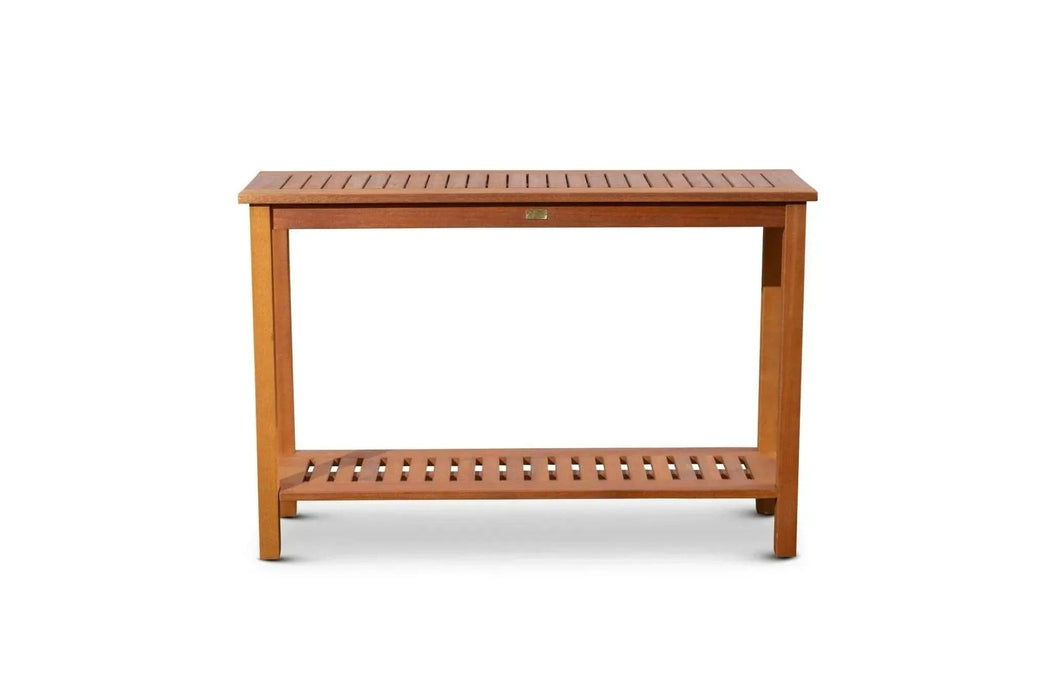 Longs Peak Eucalyptus Outdoor Console Table Natural Oil -DTYStore