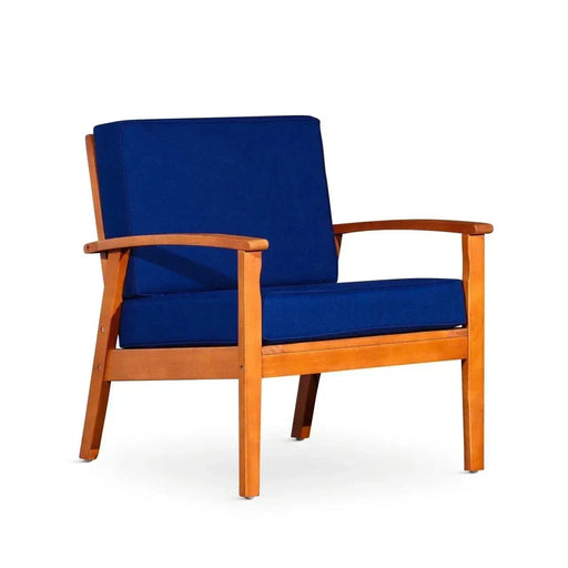 Longs Peak Eucalyptus Outdoor Deep Seat Chair with Cushions -DTYStore