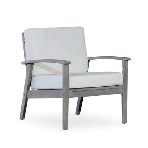 Longs Peak Eucalyptus Outdoor Deep Seat Chair with Cushions -DTYStore