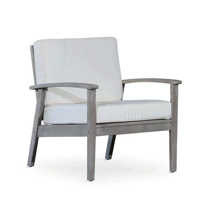 Longs Peak Eucalyptus Outdoor Deep Seat Chair with Cushions -DTYStore