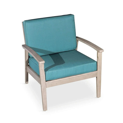 Longs Peak Eucalyptus Outdoor Deep Seat Chair with Cushions Driftwood Gray Sage -DTYStore