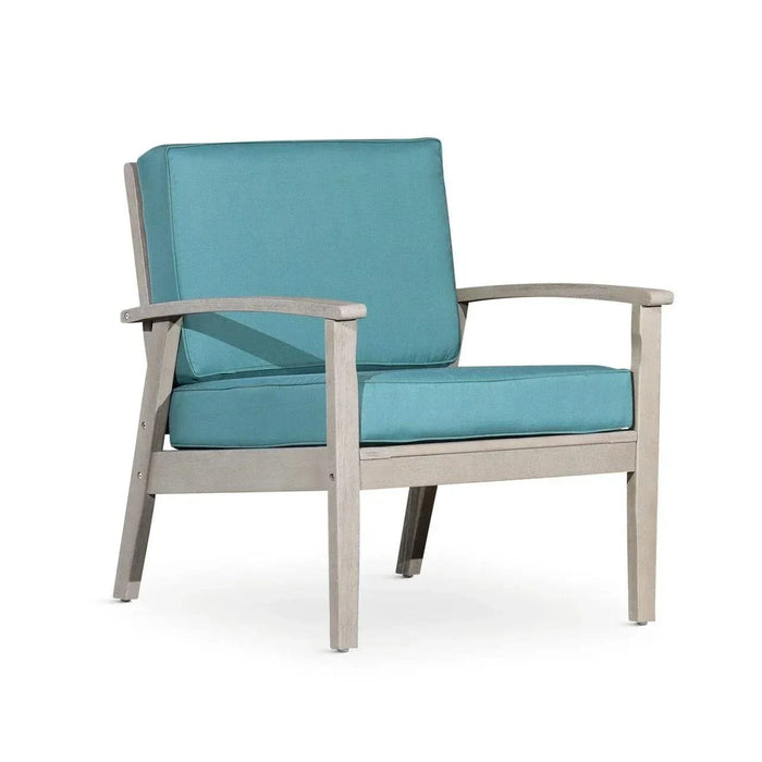 Longs Peak Eucalyptus Outdoor Deep Seat Chair with Cushions -DTYStore