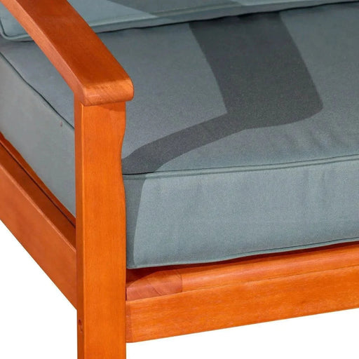 Longs Peak Eucalyptus Outdoor Deep Seat Chair with Cushions -DTYStore