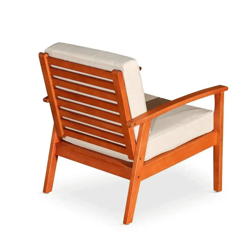 Longs Peak Eucalyptus Outdoor Deep Seat Chair with Cushions -DTYStore