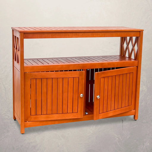 Longs Peak Eucalyptus Outdoor Sideboard Natural Oil -DTYStore