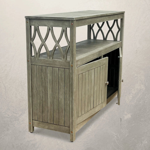 Longs Peak Eucalyptus Outdoor Sideboard Weathered Gray -DTYStore