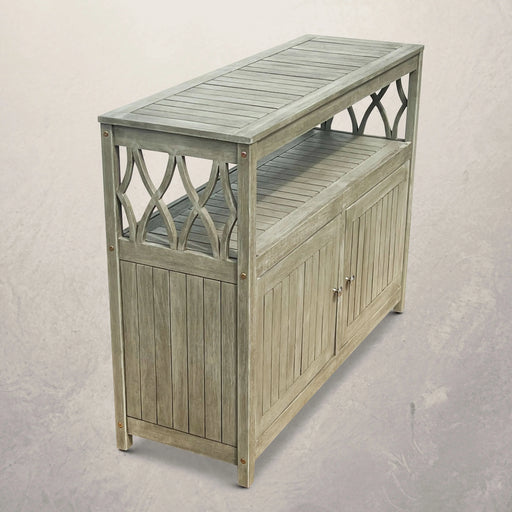 Longs Peak Eucalyptus Outdoor Sideboard Weathered Gray -DTYStore
