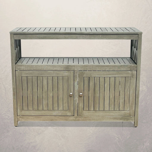 Longs Peak Eucalyptus Outdoor Sideboard Weathered Gray -DTYStore
