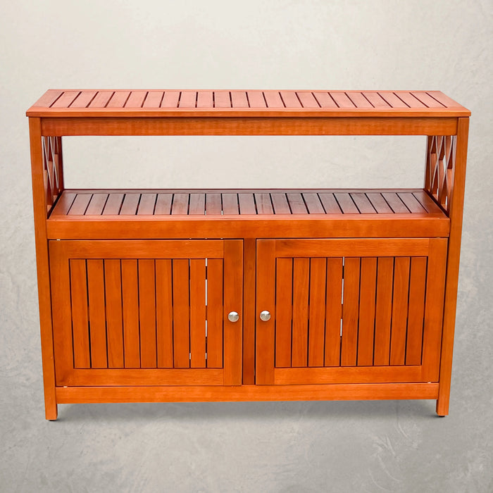 Longs Peak Eucalyptus Outdoor Sideboard Natural Oil -DTYStore