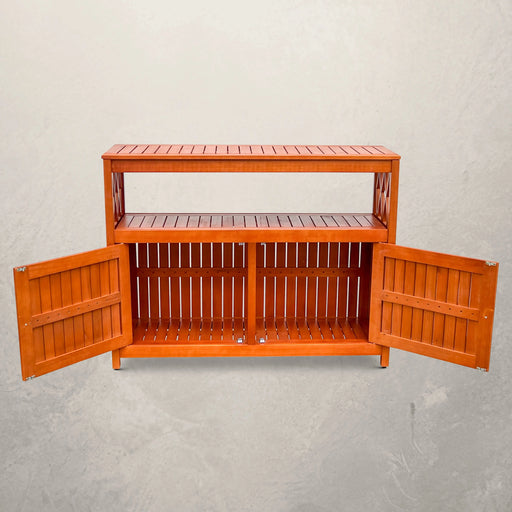 Longs Peak Eucalyptus Outdoor Sideboard Natural Oil -DTYStore