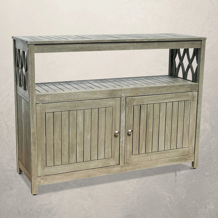 Longs Peak Eucalyptus Outdoor Sideboard Weathered Gray -DTYStore