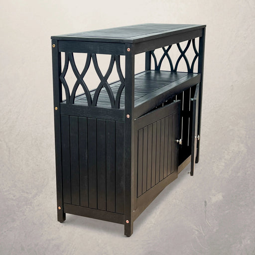 Longs Peak Eucalyptus Outdoor Sideboard Espresso -DTYStore