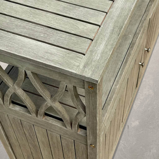 Longs Peak Eucalyptus Outdoor Sideboard Weathered Gray -DTYStore