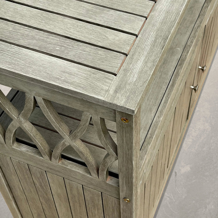 Longs Peak Eucalyptus Outdoor Sideboard Weathered Gray -DTYStore