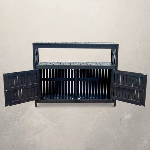 Longs Peak Eucalyptus Outdoor Sideboard Espresso -DTYStore