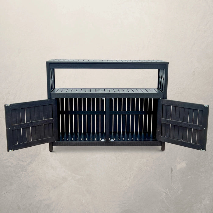 Longs Peak Eucalyptus Outdoor Sideboard Espresso -DTYStore