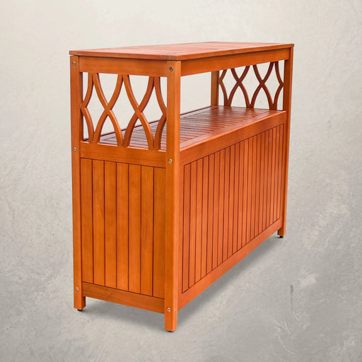 Longs Peak Eucalyptus Outdoor Sideboard Natural Oil -DTYStore