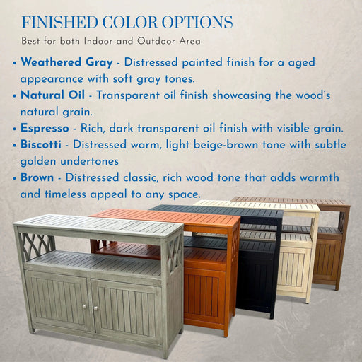 Longs Peak Eucalyptus Outdoor Sideboard -DTYStore