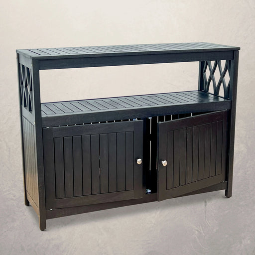 Longs Peak Eucalyptus Outdoor Sideboard Espresso -DTYStore