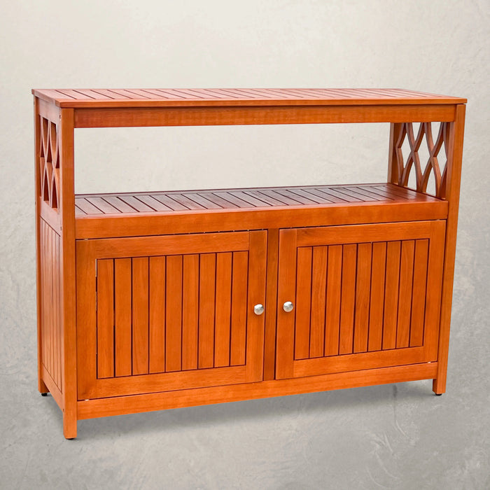 Longs Peak Eucalyptus Outdoor Sideboard Natural Oil -DTYStore