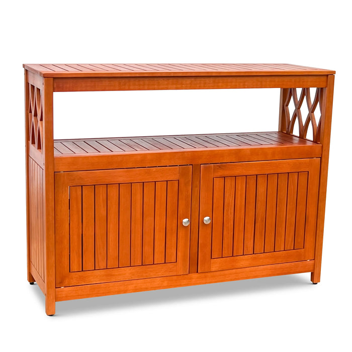 Longs Peak Eucalyptus Outdoor Sideboard Natural Oil -DTYStore