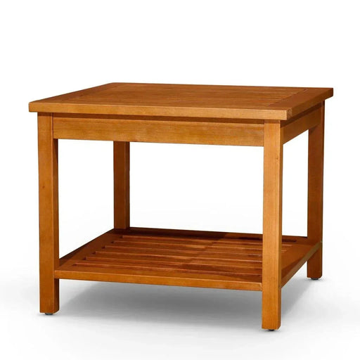 Longs Peak Eucalyptus Outdoor Two Shelf Side Table -DTYStore