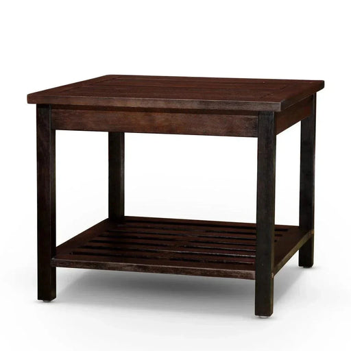 Longs Peak Eucalyptus Outdoor Two Shelf Side Table -DTYStore