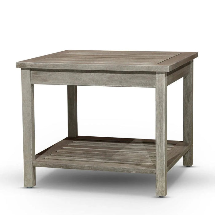 Longs Peak Eucalyptus Outdoor Two Shelf Side Table -DTYStore