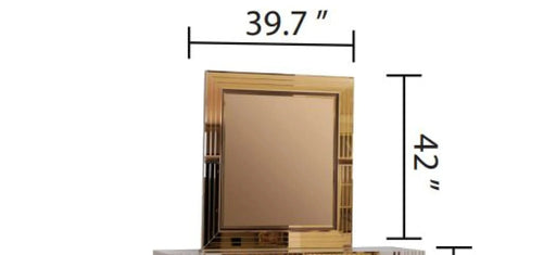 Lorenzo Queen 5 Pc Tufted Upholstery Bedroom set made with Wood and Gold Accents in Gray(NJ Warehouse Inventory) Default -DTYStore