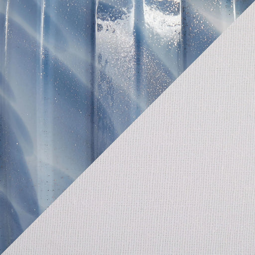 Lotus 27' Contemporary Glass Table Lamp in Waved True Navy and Gold Glass, Polished Nickel and Clear K9 Crystal with White Linen Shade from Grandview Gallery by LumiSource - Set of 2 Default -DTYStore