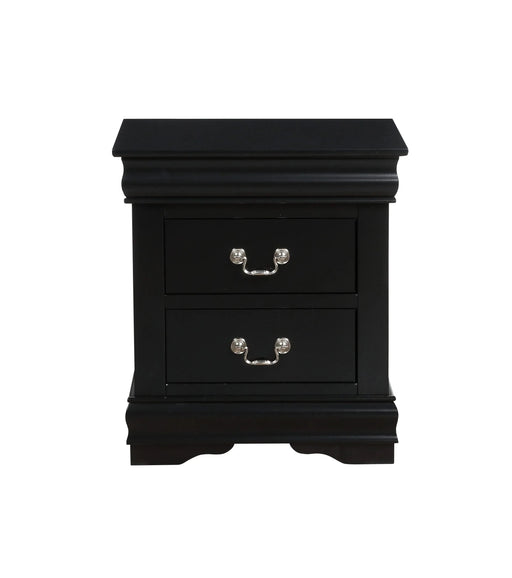 Louis Philippe Black Finish 2PCS Bedroom Set (E. King) Default -DTYStore