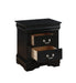 Louis Philippe Black Finish 2PCS Bedroom Set (E. King) Default -DTYStore