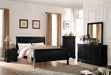 Louis Philippe Black Finish 2PCS Bedroom Set (E. King) Default -DTYStore