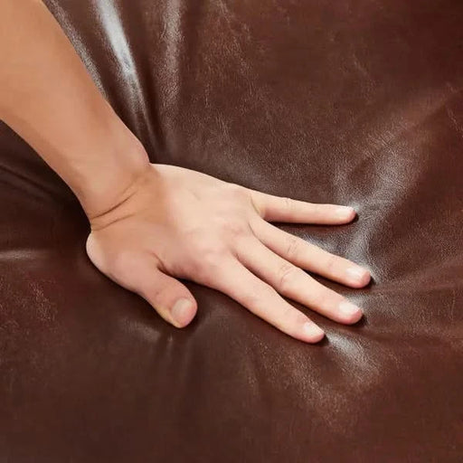 Lounge, living room, office or the reception area PVC leather accent arm chair with Extra thick padded backrest and seat cushion sofa chairs,Non-slip adsorption feet,sturdy metal frame,Brown Default -DTYStore