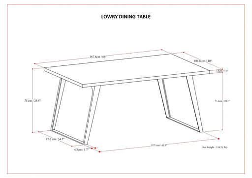 Lowry Dining Table Default -DTYStore