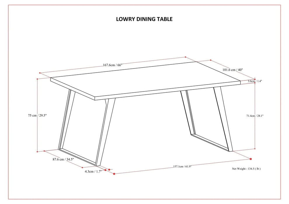 Lowry Dining Table Default -DTYStore