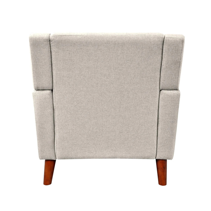 Luminaesque 32.5' Fabric Upholstered Armchair with Tufted Back, Beige Default -DTYStore