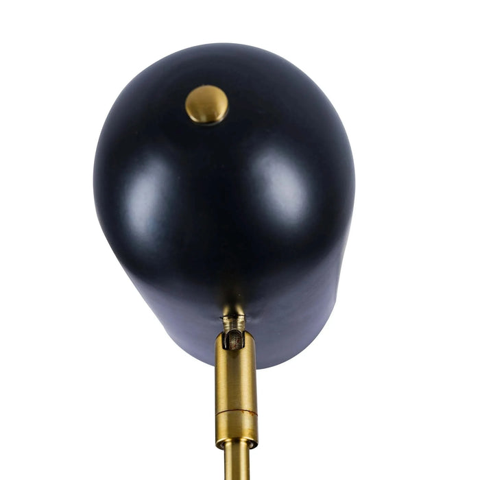 Lumora Table Lamp - High Quality Hotel European Modern Bedside Nightstand Decorative LED Table/Desk Lamp - Black Outer, White Inner, Metal - 15.5 x 5 x 19 inches Default -DTYStore