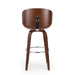Lumos Mid-Century Modern Upholstered Swivel Barstool, Walnut and Brown Default -DTYStore