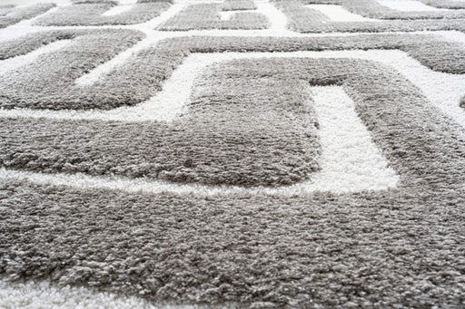 Luna Meara Gray and Ivory Recycled Polyester Area Rug Default -DTYStore