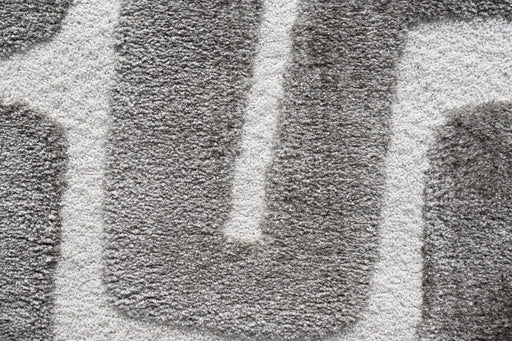 Luna Meara Gray and Ivory Recycled Polyester Area Rug Default -DTYStore