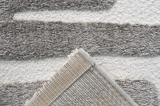 Luna Meara Gray and Ivory Recycled Polyester Area Rug Default -DTYStore