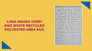 Luna Meara Ivory and White Recycled Polyester Area Rug -DTYStore