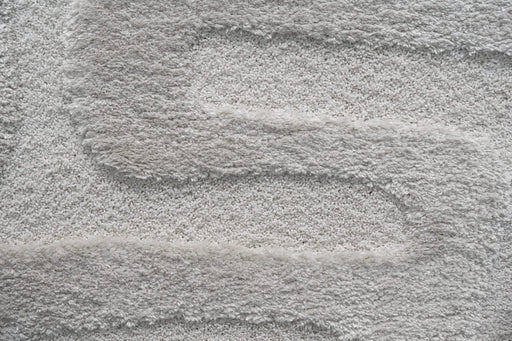 Luna Meara Ivory and White Recycled Polyester Area Rug Default -DTYStore