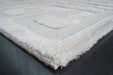 Luna Meara Ivory and White Recycled Polyester Area Rug Default -DTYStore